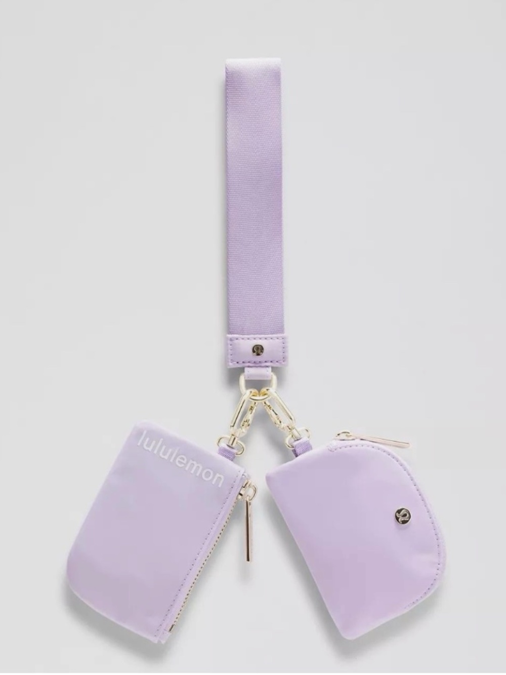 lululemon athletica Lavender Dual Pouch Wristlet Key Card Pouch Set w.Strap NWT - Picture 2 of 10